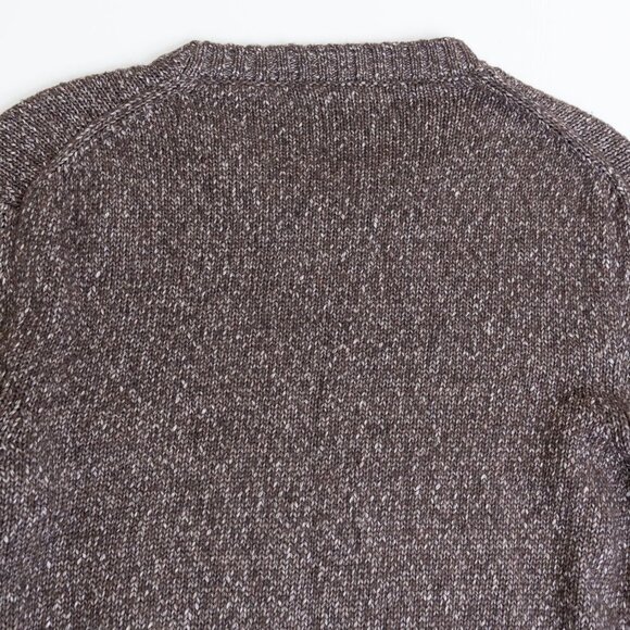Officine Générale Marco Crewneck Sweater Brown Unisex Soft Italy - Picture 12 of 12